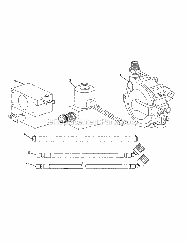 Propane Tank & Engine Accessories Diagram and Parts List for S7237-KW 53AP8DU8750 Cub Cadet Sprayer